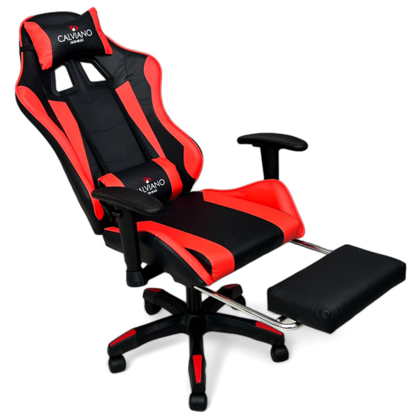  Вибромассажное кресло Calviano 1589 (чёрное с подножкой) для дома и офиса в интернет-магазине 1MAG.by