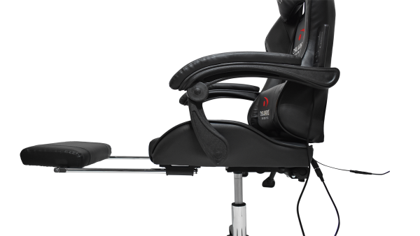  Вибромассажное кресло Calviano 1589 (чёрное с подножкой) для дома и офиса в интернет-магазине 1MAG.by