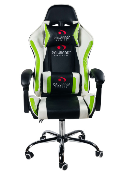  Вибромассажное кресло Calviano 1589 (чёрное с подножкой) для дома и офиса в интернет-магазине 1MAG.by