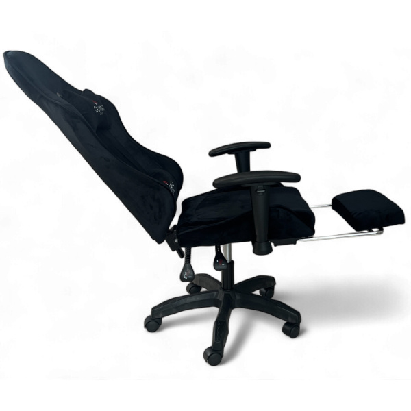  Вибромассажное кресло Calviano 1589 (чёрное с подножкой) для дома и офиса в интернет-магазине 1MAG.by