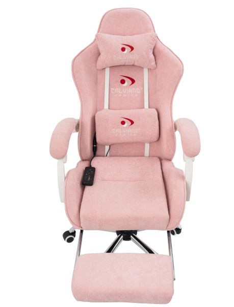 Вибромассажное кресло Calviano Amarone pink plush для дома и офиса в интернет-магазине 1MAG.by