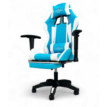  Вибромассажное кресло Calviano 1589 (чёрное с подножкой) для дома и офиса в интернет-магазине 1MAG.by