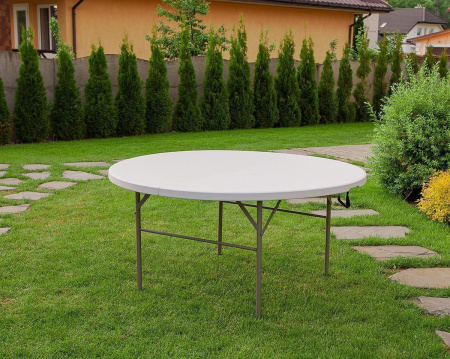 Стол складной, пластиковый, (круглый) 152 см