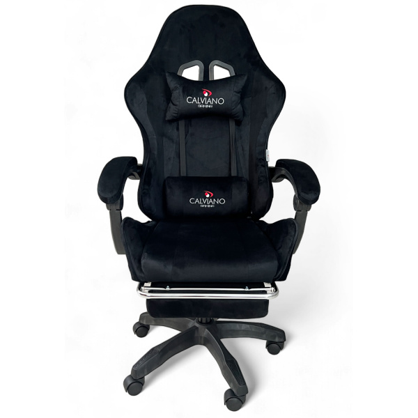  Вибромассажное кресло Calviano 1589 (чёрное с подножкой) для дома и офиса в интернет-магазине 1MAG.by