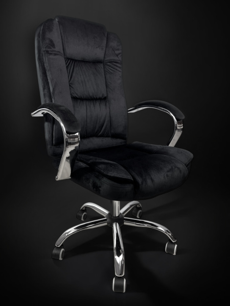 Кресло для сидения с регулировкой высоты Calviano Bravo черный велюр