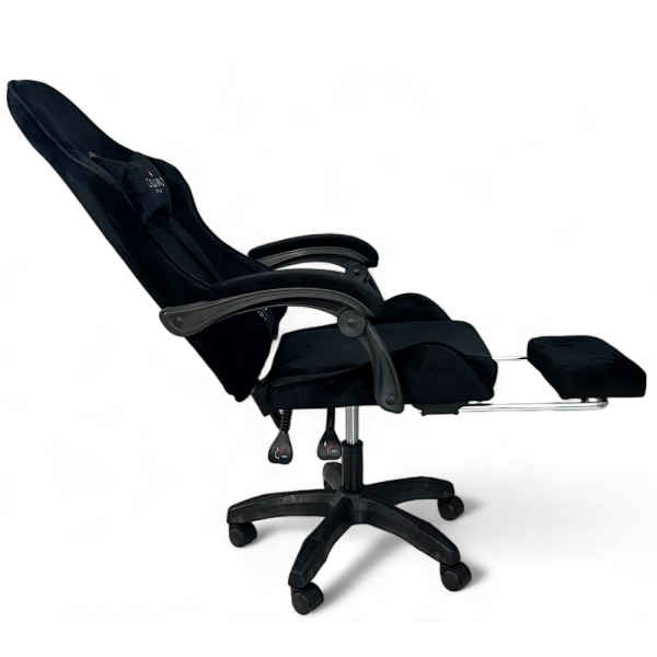  Вибромассажное кресло Calviano 1589 (чёрное с подножкой) для дома и офиса в интернет-магазине 1MAG.by
