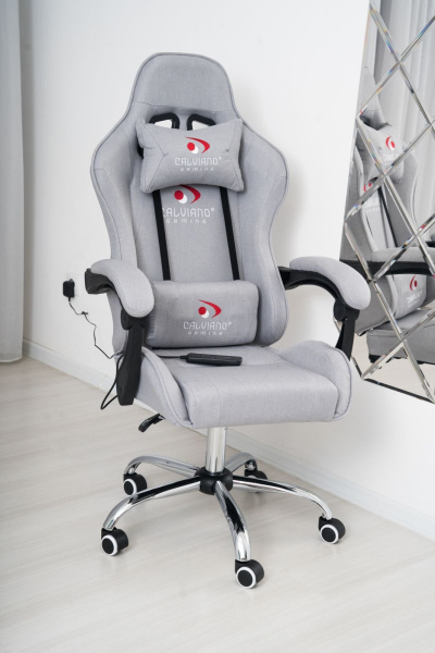  Вибромассажное кресло Calviano 1589 (чёрное с подножкой) для дома и офиса в интернет-магазине 1MAG.by