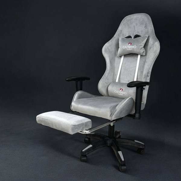  Вибромассажное кресло Calviano 1589 (чёрное с подножкой) для дома и офиса в интернет-магазине 1MAG.by