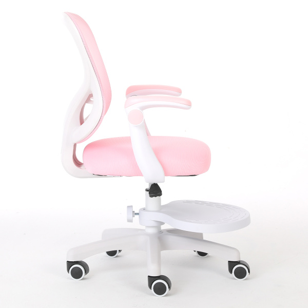 Кресло для сидения с регулировкой высоты Calviano Comfy розовое с подножкой