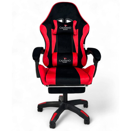  Вибромассажное кресло Calviano 1589 (чёрное с подножкой) для дома и офиса в интернет-магазине 1MAG.by