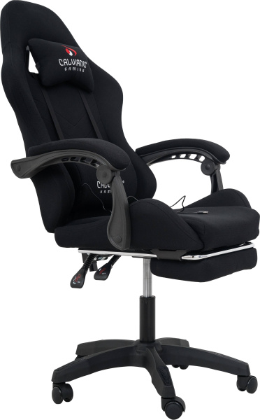  Вибромассажное кресло Calviano 1589 (чёрное с подножкой) для дома и офиса в интернет-магазине 1MAG.by