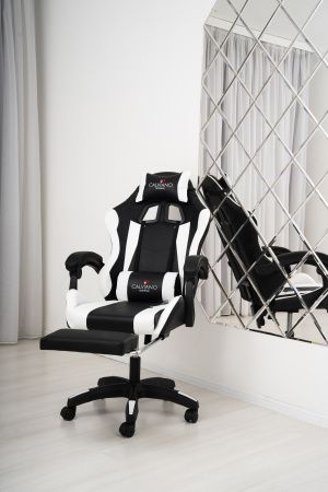  Вибромассажное кресло Calviano 1589 (чёрное с подножкой) для дома и офиса в интернет-магазине 1MAG.by