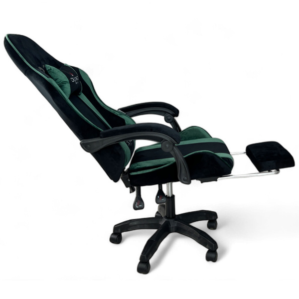  Вибромассажное кресло Calviano 1589 (чёрное с подножкой) для дома и офиса в интернет-магазине 1MAG.by