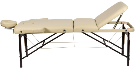 Массажный стол Atlas Sport 70 см XXL PRO с валиком (с memory foam) складной 3-с деревянный (бежевый) в интернет-магазине 1MAG.by в Беларуси