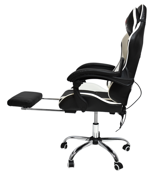  Вибромассажное кресло Calviano 1589 (чёрное с подножкой) для дома и офиса в интернет-магазине 1MAG.by