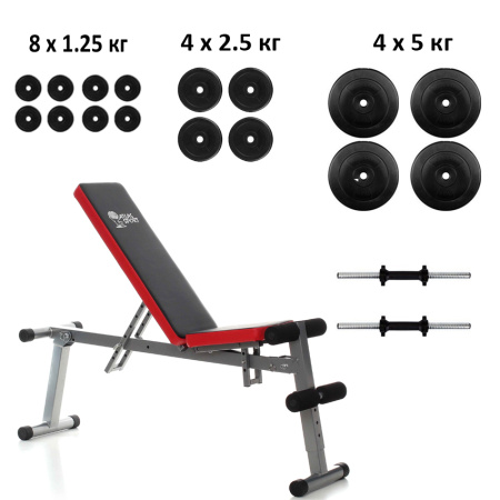 Набор LUX скамья Atlas Sport AS-03 и гантели 40кг в интернет-магазине 1MAG.by в Беларуси