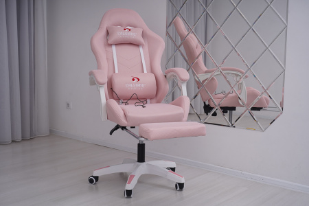 Вибромассажное кресло Calviano 1590 розовая ткань для дома и офиса в интернет-магазине 1MAG.by