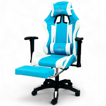  Вибромассажное кресло Calviano 1589 (чёрное с подножкой) для дома и офиса в интернет-магазине 1MAG.by