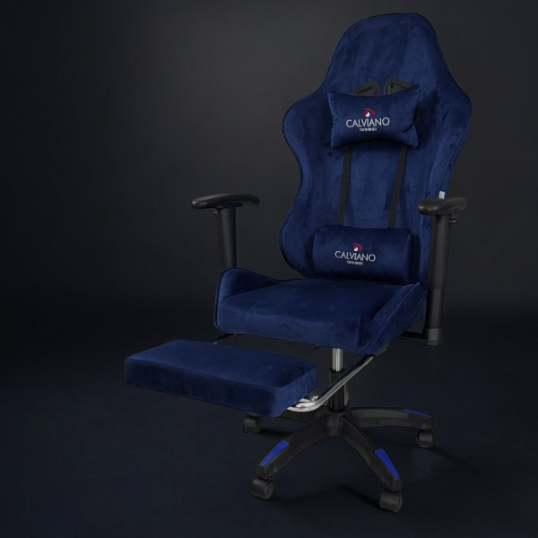  Вибромассажное кресло Calviano 1589 (чёрное с подножкой) для дома и офиса в интернет-магазине 1MAG.by