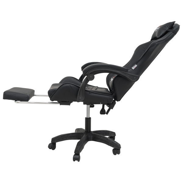  Вибромассажное кресло Calviano 1589 (чёрное с подножкой) для дома и офиса в интернет-магазине 1MAG.by