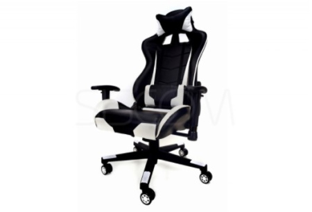 Офисное кресло Calviano Gamer 1533 черно-белое в интернет-магазине 1MAG.by в Минске