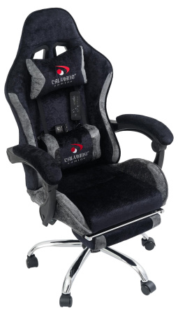 Вибромассажное кресло Calviano Amarone Black-Grey plushдля дома и офиса в интернет-магазине 1MAG.by