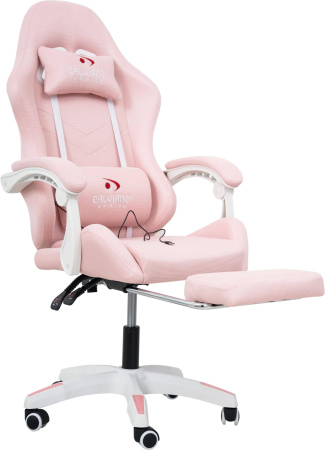 Вибромассажное кресло Calviano 1590 розовая ткань для дома и офиса в интернет-магазине 1MAG.by