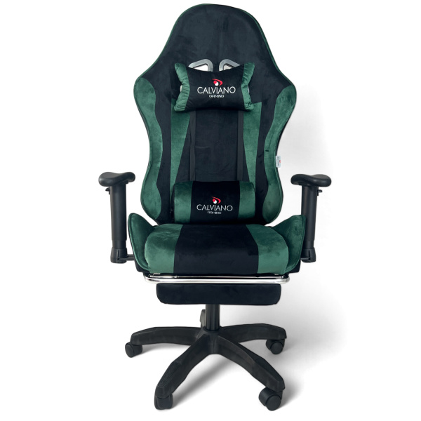  Вибромассажное кресло Calviano 1589 (чёрное с подножкой) для дома и офиса в интернет-магазине 1MAG.by