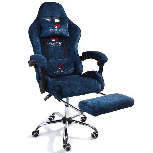 Вибромассажное кресло Calviano Amarone blue plush) для дома и офиса в интернет-магазине 1MAG.by