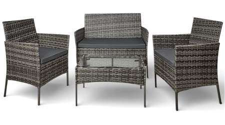 Комплект садовой мебели (4 предмета) Calviano  светлый