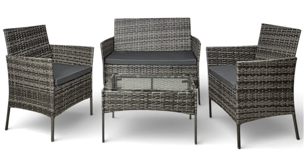 Комплект садовой мебели (4 предмета) Calviano  светлый