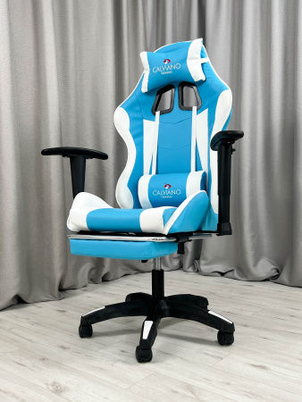  Вибромассажное кресло Calviano 1589 (чёрное с подножкой) для дома и офиса в интернет-магазине 1MAG.by