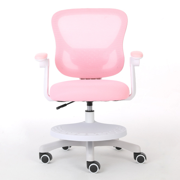 Кресло для сидения с регулировкой высоты Calviano Comfy розовое с подножкой