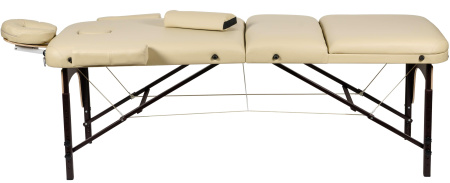 Массажный стол Atlas Sport 70 см XXL PRO с валиком (с memory foam) складной 3-с деревянный (бежевый) в интернет-магазине 1MAG.by в Беларуси