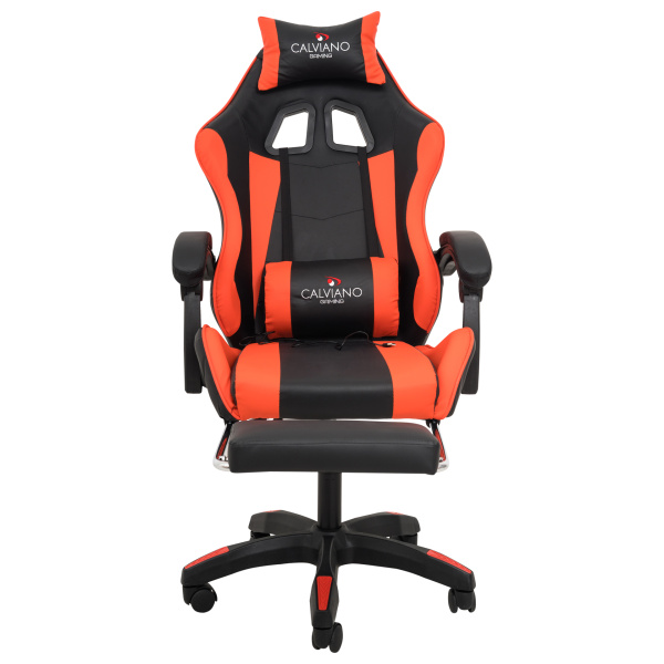  Вибромассажное кресло Calviano 1589 (чёрное с подножкой) для дома и офиса в интернет-магазине 1MAG.by