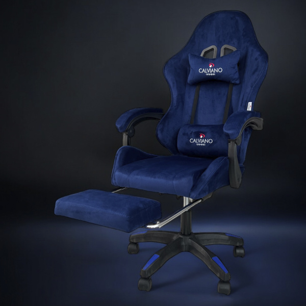  Вибромассажное кресло Calviano 1589 (чёрное с подножкой) для дома и офиса в интернет-магазине 1MAG.by