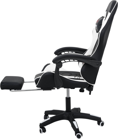 Вибромассажное кресло Calviano 1590 черно-белое PU для дома и офиса в интернет-магазине 1MAG.by