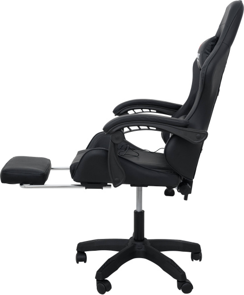  Вибромассажное кресло Calviano 1589 (чёрное с подножкой) для дома и офиса в интернет-магазине 1MAG.by