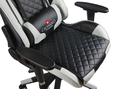 Вибромассажное кресло Calviano 1586 (черно-белое) для дома и офиса в интернет-магазине 1MAG.by