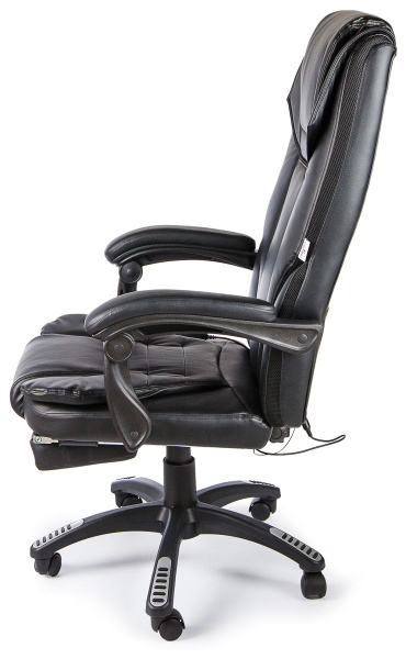  Вибромассажное кресло Calviano 1589 (чёрное с подножкой) для дома и офиса в интернет-магазине 1MAG.by