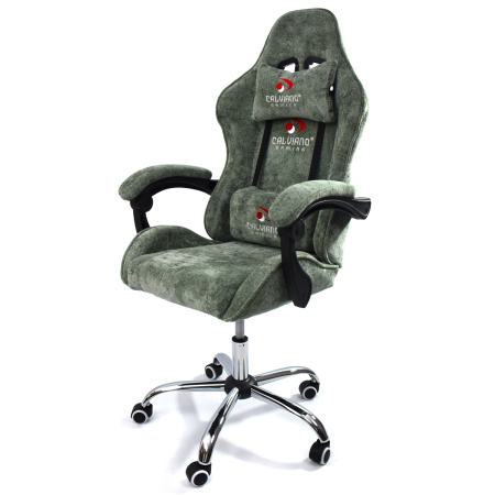  Вибромассажное кресло Calviano Nero green plush для дома и офиса в интернет-магазине 1MAG.by