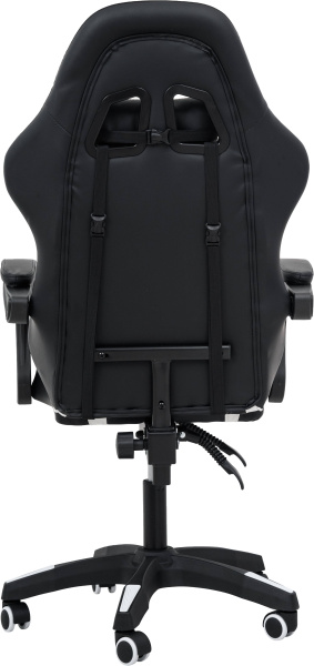 Вибромассажное кресло Calviano 1590 черно-белое PU для дома и офиса в интернет-магазине 1MAG.by