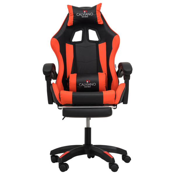  Вибромассажное кресло Calviano 1589 (чёрное с подножкой) для дома и офиса в интернет-магазине 1MAG.by