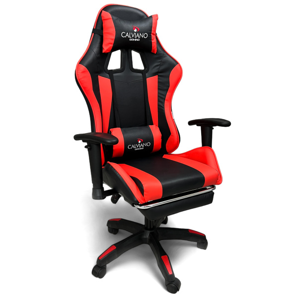  Вибромассажное кресло Calviano 1589 (чёрное с подножкой) для дома и офиса в интернет-магазине 1MAG.by