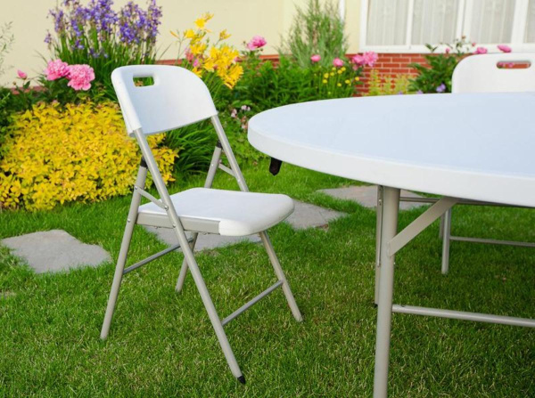 Стол складной, пластиковый, (круглый) 152 см