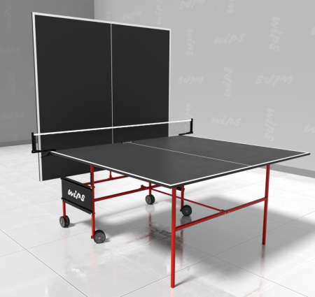 Теннисный стол всепогодный композитный на роликах WIPS Roller Outdoor Composite 61080 графит 6 мм