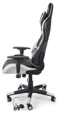 Вибромассажное кресло Calviano 1586 (черно-белое) для дома и офиса в интернет-магазине 1MAG.by