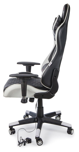 Вибромассажное кресло Calviano 1586 (черно-белое) для дома и офиса в интернет-магазине 1MAG.by