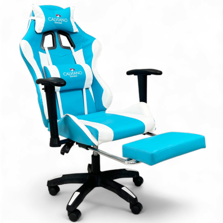  Вибромассажное кресло Calviano 1589 (чёрное с подножкой) для дома и офиса в интернет-магазине 1MAG.by