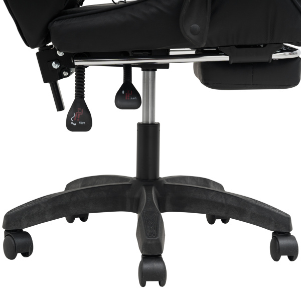  Вибромассажное кресло Calviano 1589 (чёрное с подножкой) для дома и офиса в интернет-магазине 1MAG.by